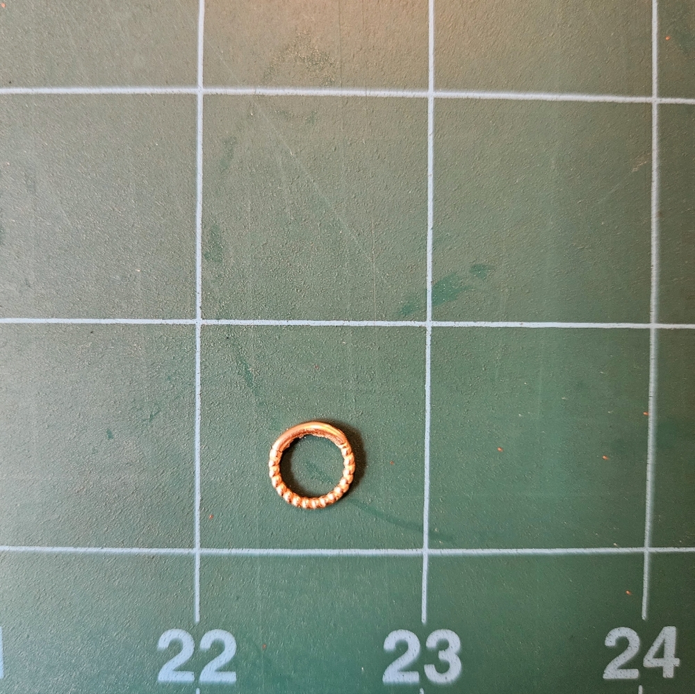 Solid 14k gold clicker piercing twisted 7mm